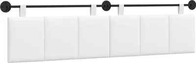 Image de Tête de lit suspendue VidaXL, tissu blanc