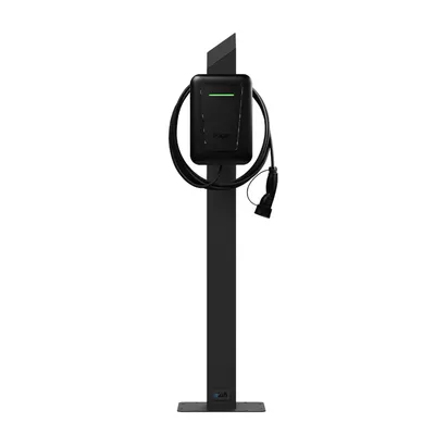 Produktbild von Wallbox Standfuß Hager witty - Edelstahl anthrazit (RAL 7016)