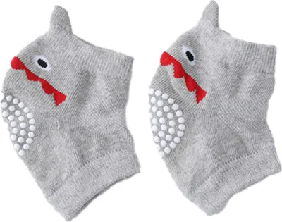 Produktbild von Rutschfeste Socken zum Krabbeln, Knie- und Ellbogenschoner mit Cartoon-Motiven für Kleinkinder
