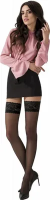 Immagine prodotto di Passion-Exklusiv - ST003 calze autoreggenti nere 17 DEN 3/4