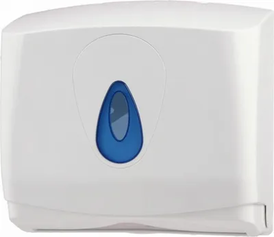 Produktbild von PlastiQline Papierhandtuchspender MINI - Farbfenster blau - Handtuchspender