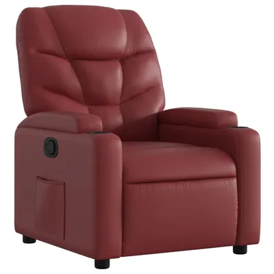 Image de vidaXL Fauteuil relax vin rouge similicuir