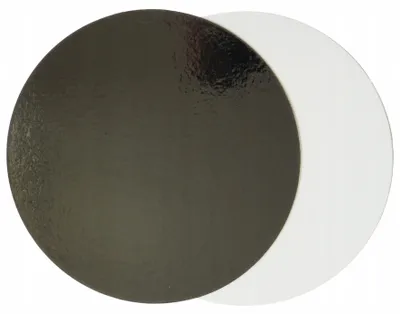 Produktbild von Elhandel Tortenunterlage 22 cm rund schwarz-weiß 5 Stück