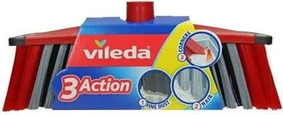 Zdjęcie produktu dla Vileda 112091, Zewnętrzna, Czarny, Czerwony, Żółty, Włosie miękkie/twarde, Poli(tereftalan etylenu) (PET), 1 szt., 380 mm
