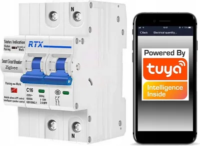 Produktbild von Gesteuerte Absicherung 2x 16A ZigBee TUYA Measurement En