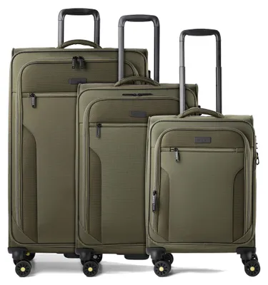 Zdjęcie produktu dla d&n Travel Line 9704 Zestaw walizek na 4 kółkach, 3-częściowy, z elastyczną plisą