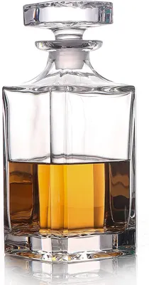 Produktbild von Whiskey Karaffe Gläserne Karaffe luftdicht - geometrischer Stopfen Whisky Karaffe Wein Bourbon