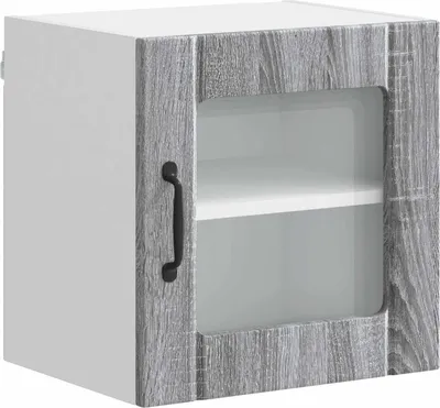 Image de Armoire murale en verre vidaXL LUCCA, gris Sonoma, 40 x 31 x 40 cm