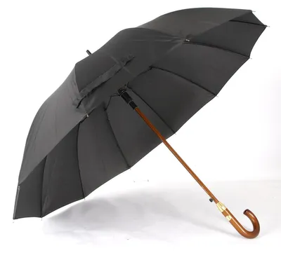 Produktbild von Susino Holzstockschirm in schwarz 114cm Durchmesser