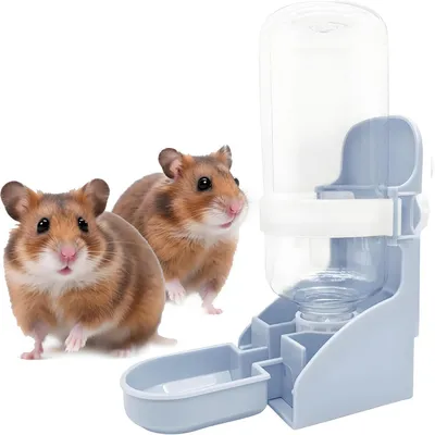 Immagine prodotto di Borraccia per animali domestici da 500 ml, azzurra, da appendere, adatta per piccoli animali