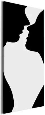 Produktbild von Wallario Premium Leinwandbild Mann und Frau in Größe 60 x 150 cm