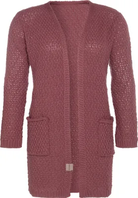 Produktbild von Knit Factory Luna Strickjacke - Stone Red - 36/38 - Mit Taschen
