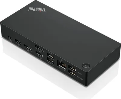 Produktbild von Lenovo ThinkPad Universal USB-C Dock, Kabelgebunden, USB 3.2 Gen 1 (3.1 Gen 1) Type-C, 10,100,1000 Mbit/s, Schwarz, 4K Ultra HD, 3840 x 2160 Pixel