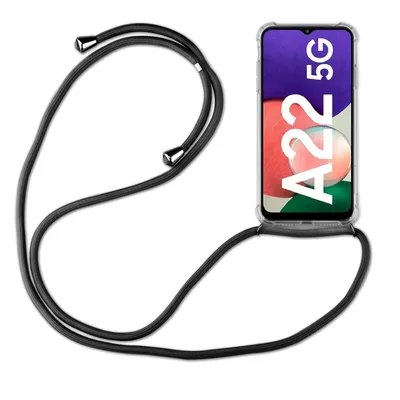 Produktbild von Handykette für Samsung Handyhülle mit Band Schutz Hülle Handy Tasche mit Schnur Samsung Galaxy A22 5G Schwarz