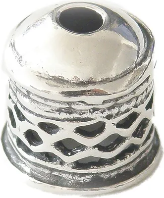 Produktbild von 1 Wunderschöne filigrange Endkappe 8mm Sterling Silber 8mm