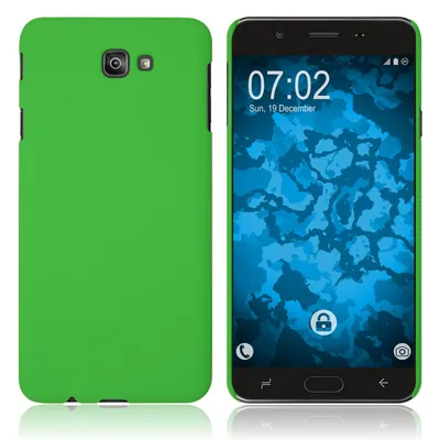 Produktbild von PhoneNatic Case kompatibel mit Samsung Galaxy J7 Prime 2 - Hülle grün gummiert Hard-case Cover