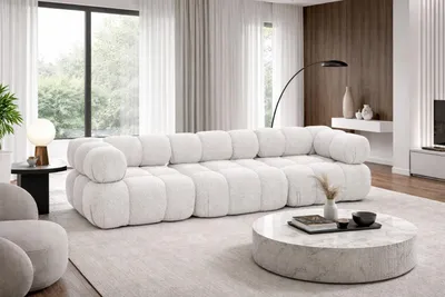 Produktbild von Kaiser Möbel Couch, 3-Sitzer Sofa modular, Bouclé-Stoff Abriamo, Ecru, Selia
