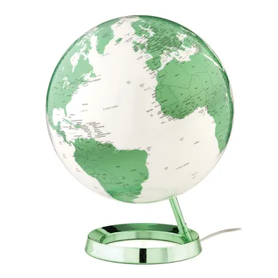 Immagine prodotto di Atmosphere No-0331F7N4-Gb Globo verde caldo brillante con base in plastica del diametro di 30 cm con illuminazione