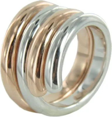 Produktbild von Esprit Swiveled Damen Silber Ring Bicolor ESSE90969B, Ringgröße:52 (16.5 mm Ø)