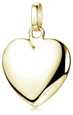 Produktbild von MATERIA by Matthias Wagner Herz Anhänger Gold mit Halskette aus 925 Sterling Silber vergoldet in Geschenk-Box