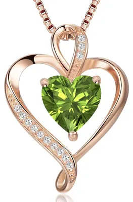 Produktbild von Herzkette 925 Sterling Silber Rosegold Damen Halskette mit Zirkonia Geschenk für Frauen