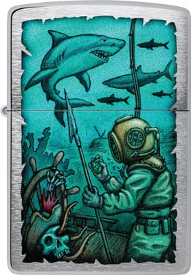 Immagine prodotto di Accendino Zippo Palombaro E Squalo Uomo Argento Metallo