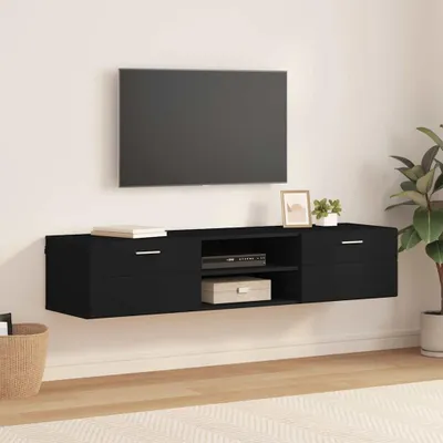 Produktbild von "2026 Aktion"Holzschrank Wandmontiert Schwarz 150 x 39 x 30 cm Holzwerkstoff GermanyMöbel 20873 - Wohnwände