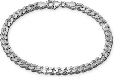 Produktbild von SilberDream Damen Herren-Armband Panzerkette 925 Silber poliert 19cm SDA2319J