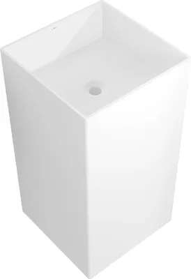 Obrázok produktu pre Mexen Xola-2 voľne stojaca umývadlová misa z konglomerátu 45 x 45 cm, biela matná - 26594500