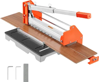 Produktbild von Vinyl- & Laminatschneider - Manueller Bodenschneider - Schnittbreite 30,48 cm - Schnittstärke 16 mm - Aluminium-Hebel - Teleskop-Stützplatte - Für Laminat, Vinyl, Parkett, SPC/LVT
