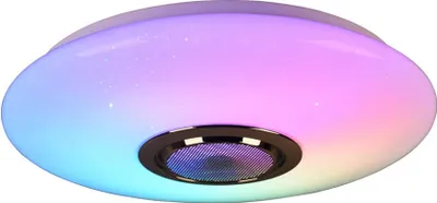 Image de Plafonnier LED à intensité variable avec haut-parleur Bluetooth Ciel étoilé & changement de couleur