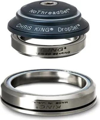 Zdjęcie produktu dla Stożkowy zestaw słuchawkowy Chris King DropSet 3, łożysko ze stali nierdzewnej, 1 1/8"-1,5", GripLock, IS41/28,6
