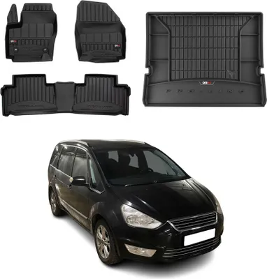 Obrázok produktu pre Sada podlahových rohoží a kufra pre Ford Galaxy 2006-2015 TPE čierna