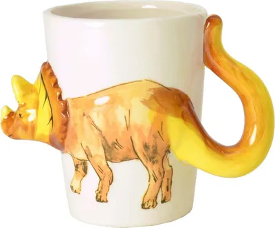 Produktbild von Triceratops Dinosaurier Kaffeebecher mit 3D-Effekt