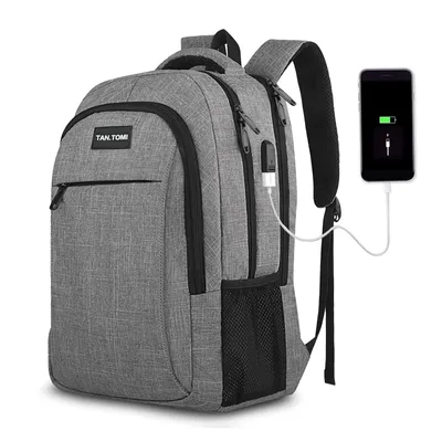 Produktbild von Rucksack Laptop-Rucksack Herren mit USB-Ladebuchse Große Kapazität Casual Rucksack für 15,6" Laptop