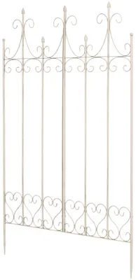 Produktbild von CLP Rankgitter Metall 130 cm hoch Flieder, stabile Rankhilfe für Kletterpflanzen antik-creme