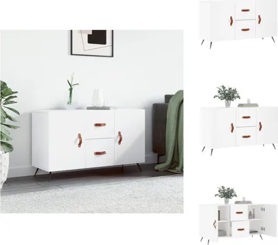 Image de vidaXL Sideboard Blanc 100x36x60 cm Bois composite - Sideboards
