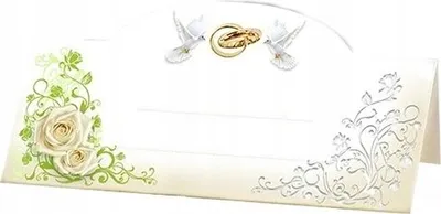 Produktbild von Hochzeit Tischkarten Set, 10 Stück, zart gepunktet