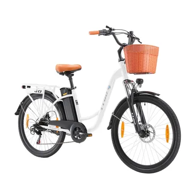 Obrázek produktu pro Elektrické Kolo TTGO YY-26ST -  Motor 250W Baterie 36V14.5AH 26 Palcové Pneumatiky Rychlostí 25km/h Mechanická Kotoučová Brzda - Bílý