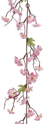 Produktbild von Blumengirlande Kirschblüten - Kunstblüten - L: 1,8m - rosa