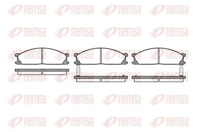Produktbild von REMSA Bremsbeläge Satz Vorne Bremsklötze für NISSAN NAVARA (D22) 0236.02