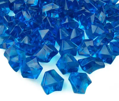 Produktbild von Kristall Eis 25 mm Blau 50 Stück Deko Steine Kristalle Acryl