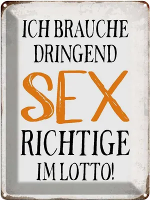Produktbild von vianmo Blechschild 40x30 cm ich brauche dringend Sex Spruch Zitat