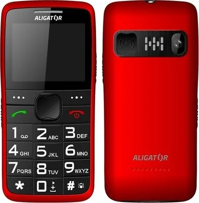 Zdjęcie produktu dla Aligator A675RD, Klasyczny, Dual SIM, 5,59 cm (2.2"), Bluetooth, 900 mAh, Czarny, Czerwony