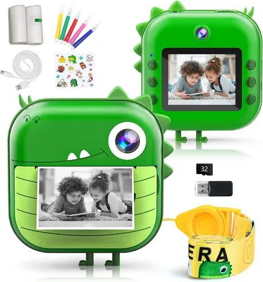 Produktbild von Kinderkamera, Sofortbildkamera, Digitale HD-Videokameras für Kleinkinder, mit 32 GB SD-Karte Geburtstagsgeschenke für Jungen im Alter von 3–12 Jahren
