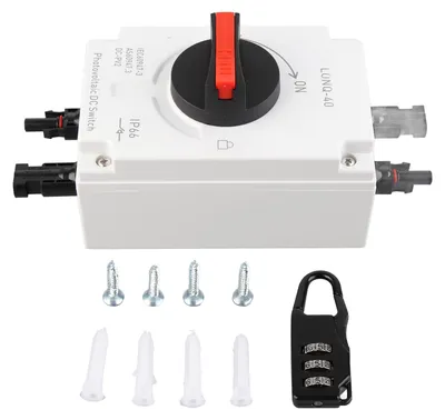Produktbild von Photovoltaik-DC-Isolator, Solarschalter, IP66, wasserdicht, isoliert für angetriebene Wohnmobile, 1500 V, 32 A, 4 P