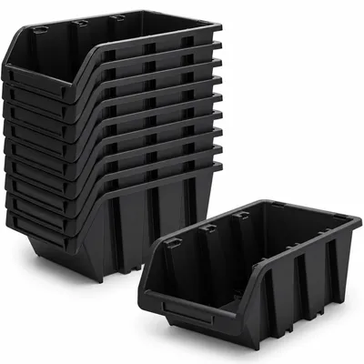 Obrázek produktu pro Omgoods – Sada 10 stohovatelných boxů z PP plastu pro dílnu