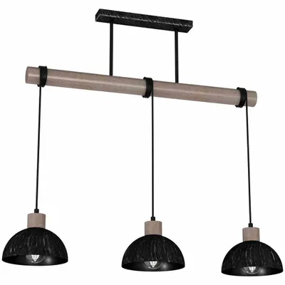 Produktbild von Milagro ERIK MLP7640 Kronleuchter-Pendelleuchte, Antik-Schwarz / patiniertes Holz