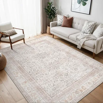 Productafbeelding van Vintage Tapijt 120x170cm, Antislip en Wasbaar voor Binnen