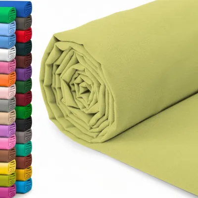 Produktbild von 100% Baumwollstoff - 150 cm breit - Uni-Baumwollstoff, Meterware - Pistazie, 0,5 Meter
